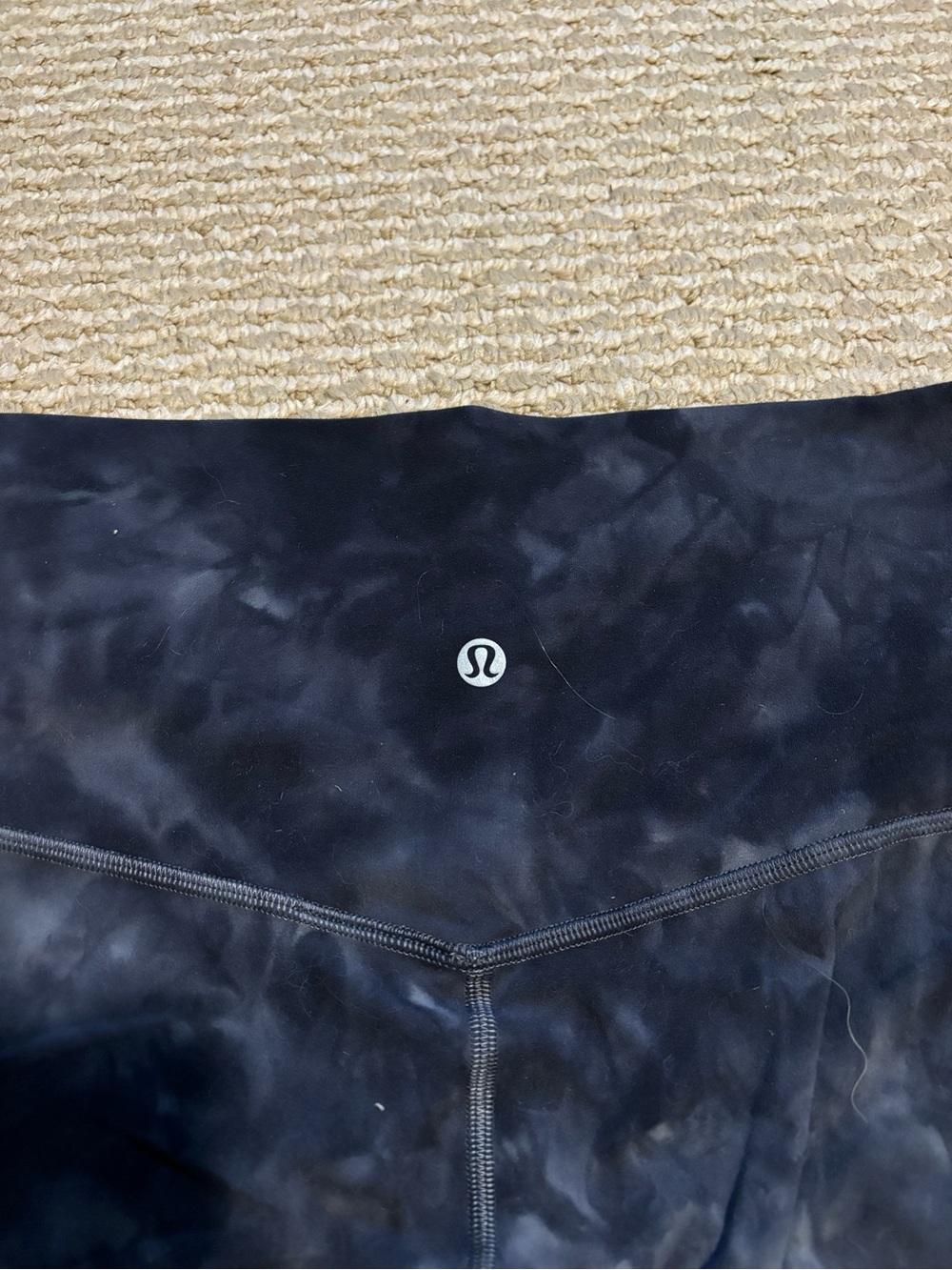 lululemon athletica Women's Black Tie-Dye High-Rise Bike Shorts - Picture 2 of 4